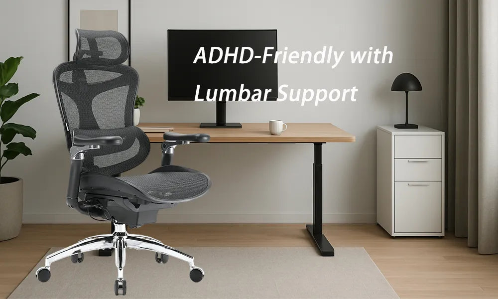 Office Chairs Suitable for People with ADHD and Offering Lumbar Support