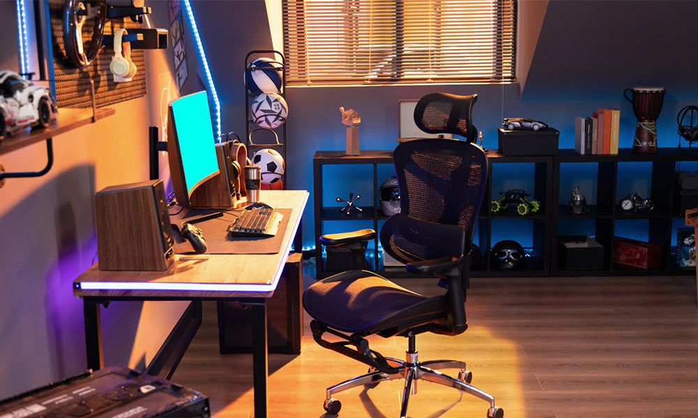 Office Chair for Lounging or Gaming with Footrest