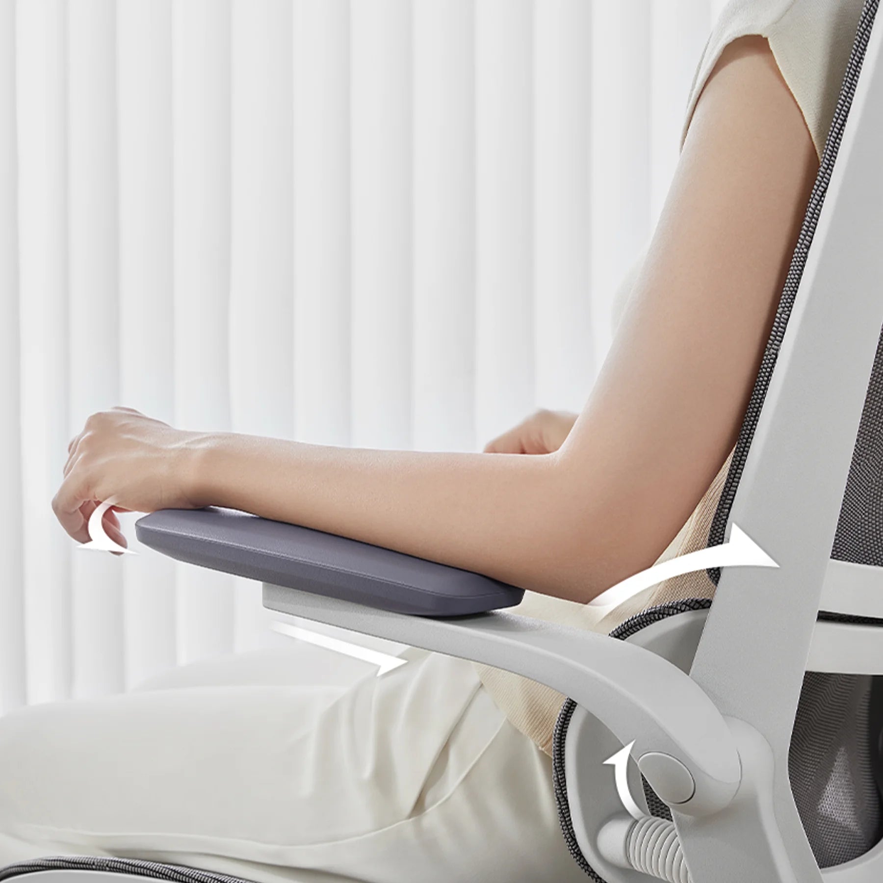 Sihoo M59AS Space-Saving Ergonomic Office Chair with Flip-Up Arms