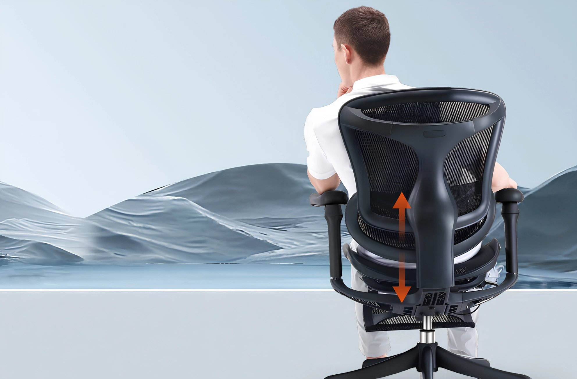 Engineered for long-lasting comfort and support, it combines a domino 3D lumbar support system, a flexible liftable backrest, and 4D adjustable armrests to enhance comfort, productivity, and creativity during extended sitting.