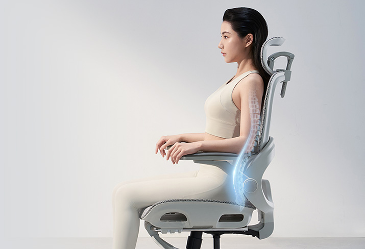 Responsive floating support adapts to your movements, gently supporting the sacrum to maintain a natural S-shaped sitting posture, delivering lasting comfort and everyday spinal wellness.